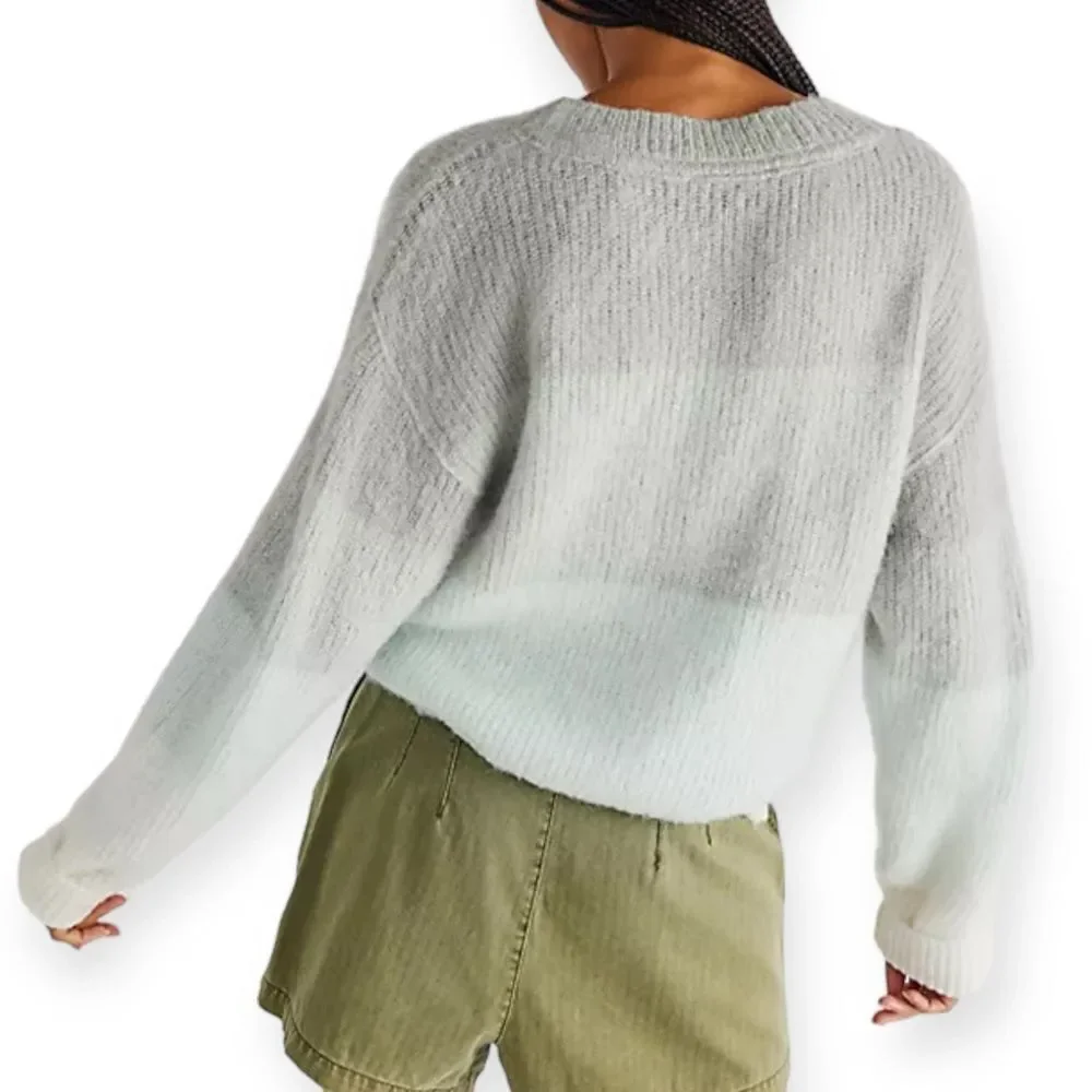 FREE PEOPLE NWT Autumn Sky Pullover Sweater in Cloud Combo Wool - size S‎